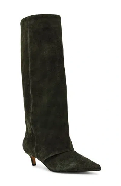 Steve Madden Luca Kitten Heel Knee High Boot In Green