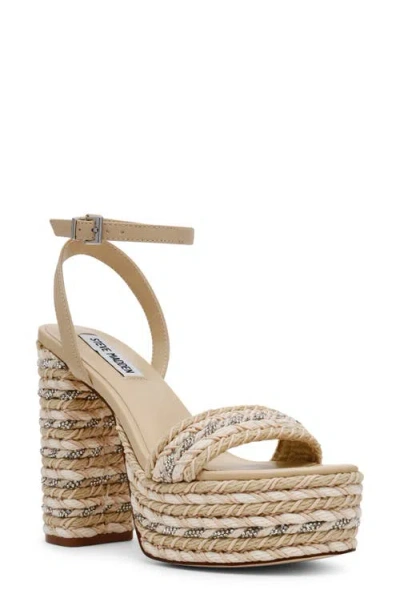 Steve Madden Lucci Embellished Ankle Strap Platform Sandal (women_ In Natural Multi