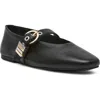 Steve Madden Lucia Mary Jane Flat In Black
