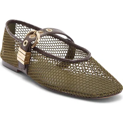 Steve Madden Lucia Mary Jane Flat In Brown