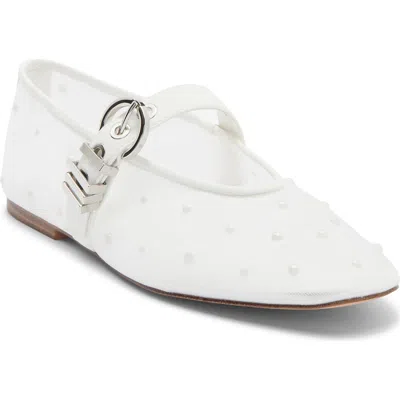 Steve Madden Lucia Mary Jane Flat In White