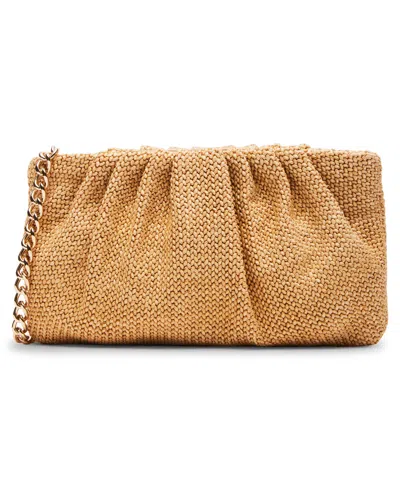 Steve Madden Lucia Raffia Clutch In Natural
