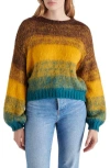Steve Madden Lucie Crewneck Sweater In Cocoa Brown