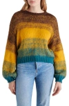 Steve Madden Lucie Crewneck Sweater In Cocoa Brown