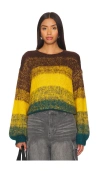Steve Madden Lucie Crewneck Sweater In Burnt Orange