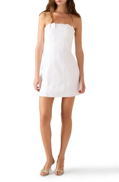 Steve Madden Luciella Strapless Minidress In White