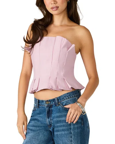 Steve Madden Luciella Woven Top In Purple