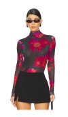 Steve Madden Luella Bodysuit In Pink Multi