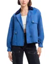Steve Madden Luisa Trench Jacket In Blue