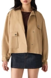 Steve Madden Luisa Twill Jacket In Brown