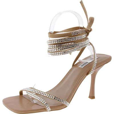 Steve Madden Lulie Womens Embellished Textured Block Heel