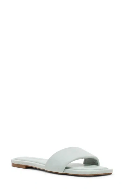 Steve Madden Lumina Slide Sandal In Sage Suede