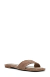 Steve Madden Lumina Slide Sandal In Taupe Suede