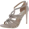 Steve Madden Lydia Womens Adjustable Nubuck Heels In Grey