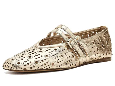 Steve Madden Lydia-p Women's Slippers Gold Perforated: 5.5 M In Neutral