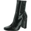Steve Madden Lynden Womens Block Heel Zipper Ankle Boots In Black