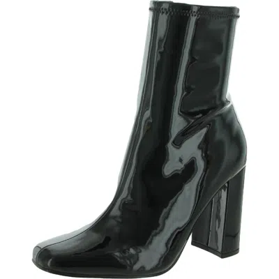 Steve Madden Lynden Womens Block Heel Zipper Ankle Boots In Black