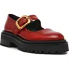 Steve Madden Lyndon Lug Sole Mary Jane In Red