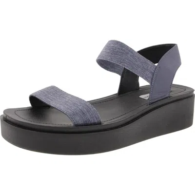 Steve Madden Lyrical Womens Stretch Faux Leather Ankle Strap