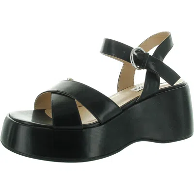 Steve Madden Mabel Womens Adjustable Faux Leather Platform Sandals In Multi