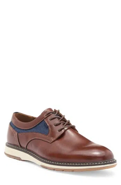 Steve Madden Maddox Plain Toe Derby In Cognac
