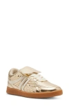 Steve Madden Madrid Metallic Low Top Sneaker In Gold