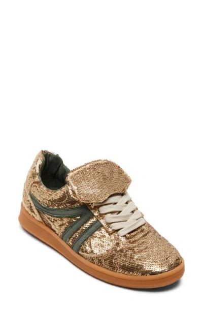 Steve Madden Madrid Sequin Sneaker In Gold Sequin