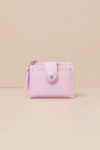 Steve Madden Madwen Pink Vegan Leather Bifold Wallet