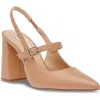 Steve Madden Maegan Pointed Toe Slingback Pump In Blush Leather
