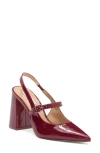 Steve Madden Maegan Pointed Toe Slingback Pump In Wine Patent