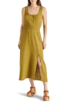 Steve Madden Makena Cotton Gauze Maxi Dress In Green Moss
