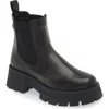 Steve Madden Malcolm Chelsea Boot In Black Distressed