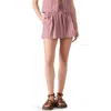 Steve Madden Malena Stripe Cotton Blend Shorts In Pink