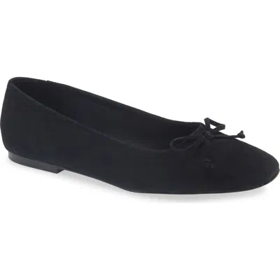 Steve Madden Malinda Genuine Cow Hair Ballet Flat In Black