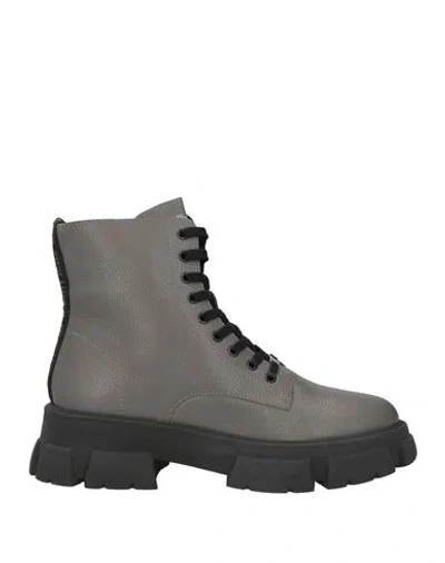 Steve Madden Man Ankle Boots Charcoal Size 10 Leather In Gray