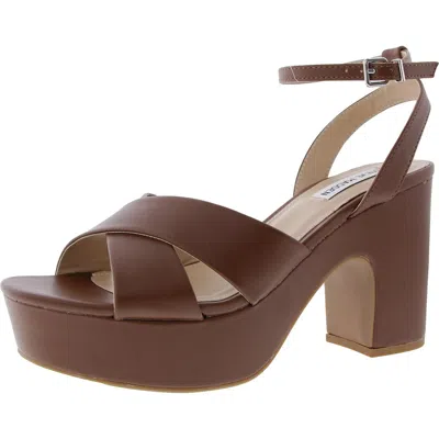 Steve Madden Manage Womens Buckle Platform Sandals In Green