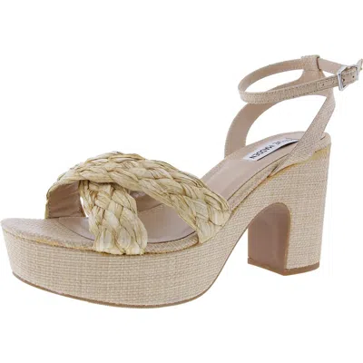 Steve Madden Manage Womens Buckle Platform Sandals In Multi