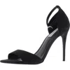 Steve Madden Manic Womens Faux Suede Ankle Strap Pumps In Black