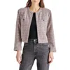 Steve Madden Manon Tweed Jacket In Multi Purple
