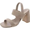 Steve Madden Marbell Womens Faux Suede Ankle Strap In White