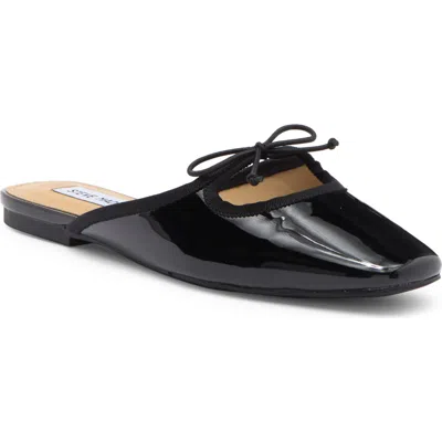 Steve Madden Marcela Bow Mule In Black Patent