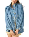 Steve Madden Marceline Denim Shirt Jacket In Blue