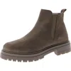 Steve Madden Marceline Womens Suede Block Heel Ankle Boots In Brown