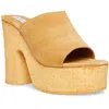 Steve Madden Mardi Womens Cork Platform Sandals In Blue