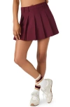 Steve Madden Margo Pleated Miniskirt In Burgundy