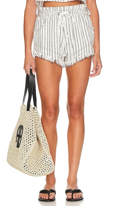 Steve Madden Mari Fringe Shorts In Cream