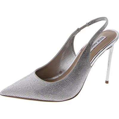 Steve Madden Mariah Womens Rhinestone Pointed Toe Slingback Heels In Multi