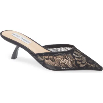 Steve Madden Mariano Kitten Heel Mule In Black Lace ModeSens