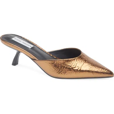Steve Madden Mariano Metallic Mule In Bronze