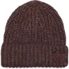 Steve Madden Marled Knit Cuffed Beanie In Brown